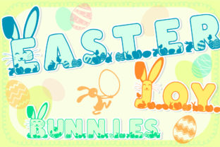 Easter Joy Bunnies Font for Creative Display Needs