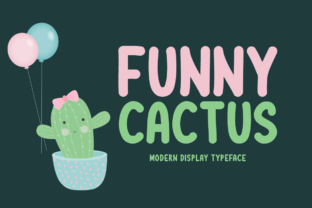 Funny Cactus Font for Creative and Botanical Design Projects