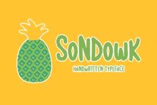 Sondowk: A Handwritten Display Font for Creative Makers