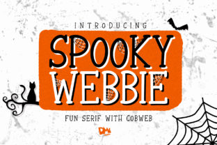 Spooky Webbie Halloween Font for Craft Projects